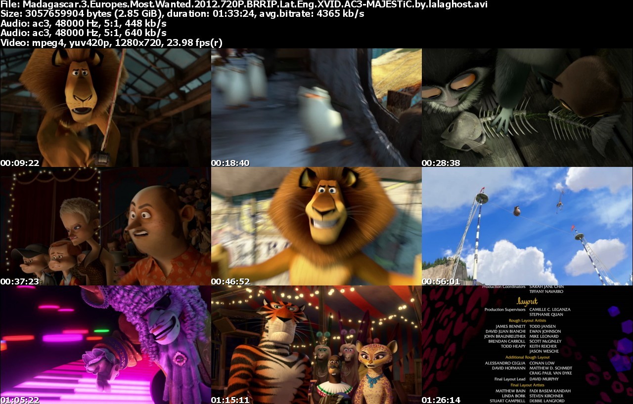 Madagascar 3: Europes Most Wanted 2012 HD 720p BRRip