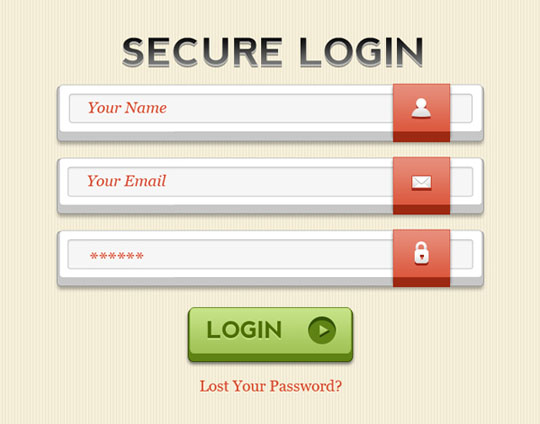 Login form PSD تسجيل الدخول